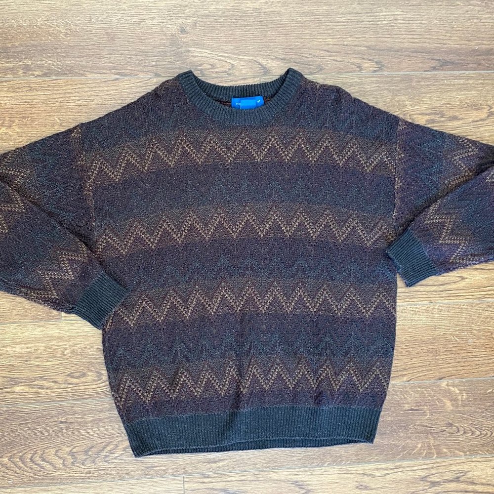 Vintage Towncraft Patterned Sweater Size X-Large